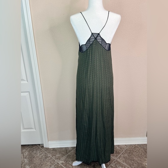 Zadig & Voltaire Risty ZV print Kaki olive green Maxi‎ Dress Size S - Picture 7 of 8